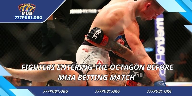  Fighters entering the octagon before MMA Betting match