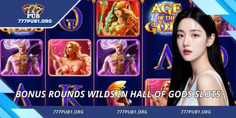 Bonus rounds wilds in Hall of Gods Slots