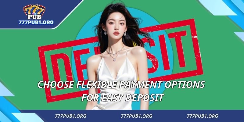 Choose flexible payment options for easy deposit