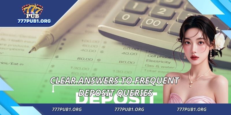 Clear answers to frequent deposit queries