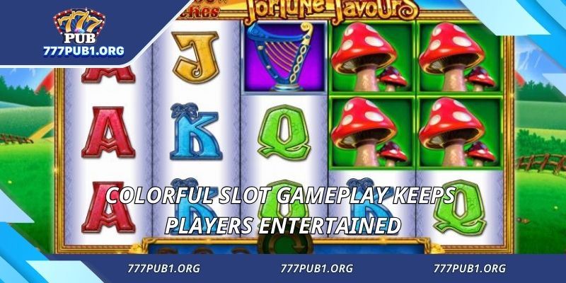 Colorful slot gameplay keeps players entertained