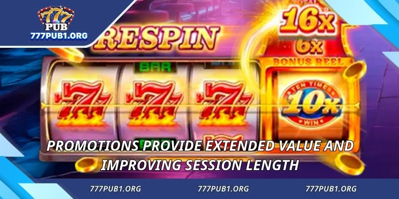 Promotions provide extended value and improving session length