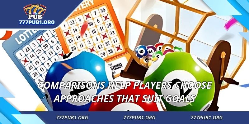 Comparisons help players choose approaches that suit goals