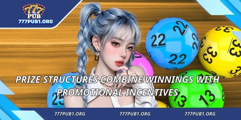 Prize structures combine winnings with promotional incentives