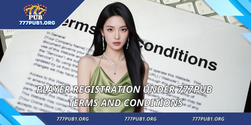 Player registration under 777PUB terms and conditions