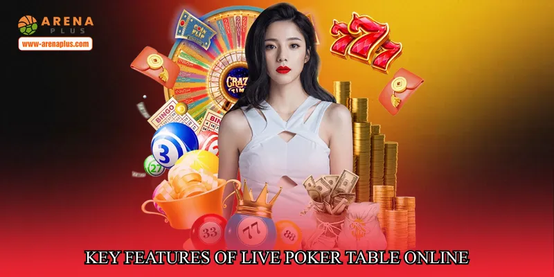Key features of Live poker table online